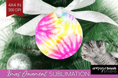 Rainbow Tie Dye Ornament PNG - Summer PNG Sublimation Product Image 1