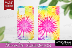 Rainbow Tie Dye Phone Case PNG - Summer Case PNG Sublimation Product Image 1