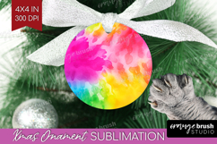 Rainbow Tie Dye Ornament PNG - Summer PNG Sublimation Product Image 1