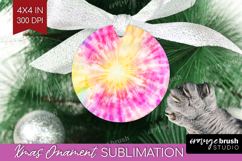 Rainbow Tie Dye Ornament PNG - Summer PNG Sublimation Product Image 1