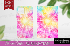 Rainbow Tie Dye Phone Case PNG - Summer Case PNG Sublimation Product Image 1