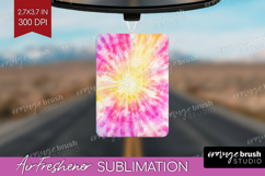 Rainbow Tie Dye Air Freshener PNG - Summer PNG Sublimation Product Image 1