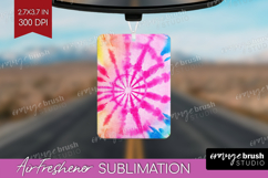 Rainbow Tie Dye Air Freshener PNG - Summer PNG Sublimation Product Image 1