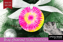 Rainbow Tie Dye Ornament PNG - Summer PNG Sublimation Product Image 1