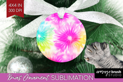 Rainbow Tie Dye Ornament PNG - Summer PNG Sublimation Product Image 1