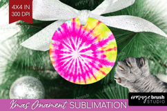 Rainbow Tie Dye Ornament PNG - Summer PNG Sublimation Product Image 1