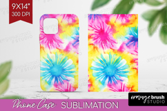 Rainbow Tie Dye Phone Case PNG - Summer Case PNG Sublimation Product Image 1