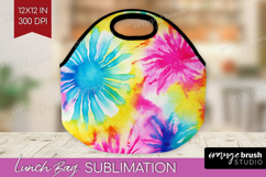Rainbow Tie Dye Lunch Bag - Summer Lunch Bug PNG Sublimation Product Image 1