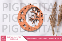 Laser Cut Tree &amp; Woman Ornament SVG Bund Product Image 4