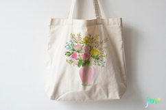 Red &amp; Blush Florals Watercolor Clipart Product Image 3