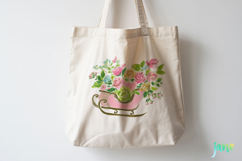 Red &amp; Blush Florals Watercolor Clipart Product Image 3