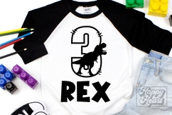 Three Rex SVG - Dinosaur 3rd Birthday Boy PNG- 3 Dinosaur Product Image 1