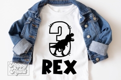 Three Rex SVG - Dinosaur 3rd Birthday Boy PNG- 3 Dinosaur Product Image 2