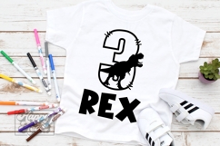 Three Rex SVG - Dinosaur 3rd Birthday Boy PNG- 3 Dinosaur Product Image 3