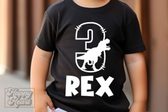 Three Rex SVG - Dinosaur 3rd Birthday Boy PNG- 3 Dinosaur Product Image 4