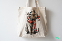 Whimsical Christmas Cats Clipart Product Image 3