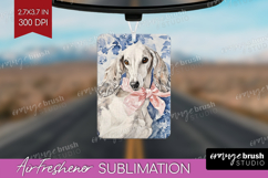 Saluki Dog Air Freshener PNG Floral Dog PNG Sublimation Product Image 1