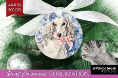 Saluki Dog Ornament PNG Floral Dog PNG Sublimation Product Image 1