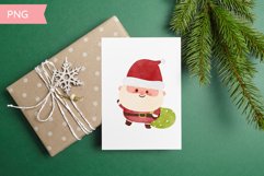 Watercolor santa christmas watercolour happy new year xmas Product Image 5