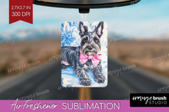 Scottish Terrier Dog Air Freshener PNG Floral Dog PNG Product Image 1