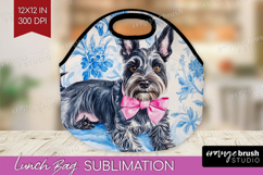 Scottish Terrier Dog Lunch Bag Floral Dog Lunch Bug PNG Product Image 1