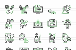 50 Future of Work &amp; Hybrid Workplace Systems Icons Product Image 2
