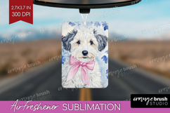 Sheepdog Dog Air Freshener PNG Floral Dog PNG Sublimation Product Image 1