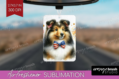 Shetland Sheepdog Dog Air Freshener PNG Patriotic Dog PNG Product Image 1