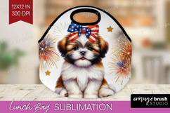 Shih Tzu Dog Lunch Bag Patriotic Dog Lunch Bug PNG Product Image 1