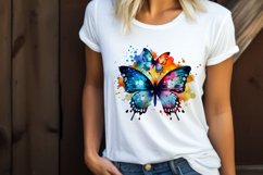 Butterfly Sublimation | Watercolour Colourful Butterfly PNG Product Image 2