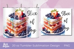 Cake Tumbler PNG 20 oz Dessert Tumbler Wrap Sublimation Product Image 1