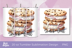Ice Cream Sandwich PNG 20 oz Cute Dessert Tumbler Wrap Product Image 1