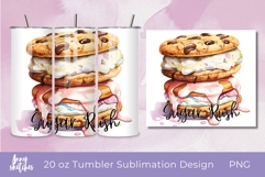 Ice Cream Sandwich PNG 20 oz Cute Dessert Tumbler Wrap Product Image 1