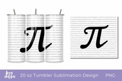 20 Oz Tumbler Wrap Pi Day Tumbler Sublimation Design Math Product Image 1