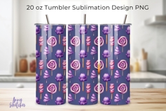 4 Cute Halloween Tumbler Wrap Bundle 20 oz Seamless Pattern Product Image 4
