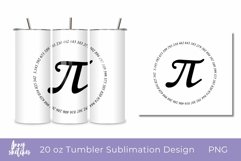 20 Oz Tumbler Wrap Pi Day Tumbler Sublimation Design Math Product Image 1