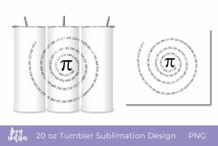 20 Oz Tumbler Wrap Pi Day Tumbler Sublimation Design Math Product Image 1