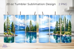 2 Lake Tahoe Pine Forest California Tumbler Skinny Wrap 20oz Product Image 1