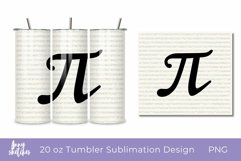 20 Oz Tumbler Wrap Pi Day Tumbler Sublimation Design Math Product Image 1