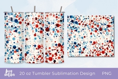 4th of July Confetti Tumbler Wrap PNG 20 oz Skinny Tumbler Product Image 1