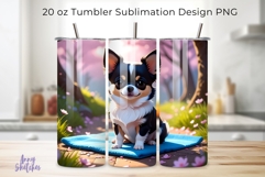 2 Floral Chihuahua 20 oz Tumbler Wrap Product Image 3