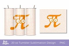 20 Oz Tumbler Wrap Pi Day Tumbler Sublimation Design Math Product Image 1