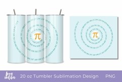 20 Oz Tumbler Wrap Pi Day Tumbler Sublimation Design Math Product Image 1