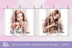 Dog Mom Tumbler Sublimation PNG 20 oz Tumbler Design Product Image 1