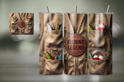 Dad Hobbies 3D Faux Leather Sublimation Tumbler Wrap PNG&amp;JPG Product Image 4