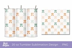 20 Oz Tumbler Wrap Pi Day Tumbler Sublimation Design Math Product Image 1