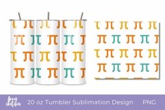 20 Oz Tumbler Wrap Pi Day Tumbler Sublimation Design Math Product Image 1