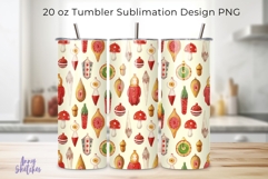 Vintage Christmas Toys Seamless 20 oz Tumbler Wrap Product Image 1