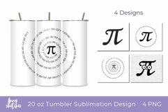 20 Oz Tumbler Wrap Pi Day Tumbler Sublimation Design Math Product Image 1