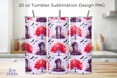 4 Cute Halloween Tumbler Wrap Bundle 20 oz Seamless Pattern Product Image 2
